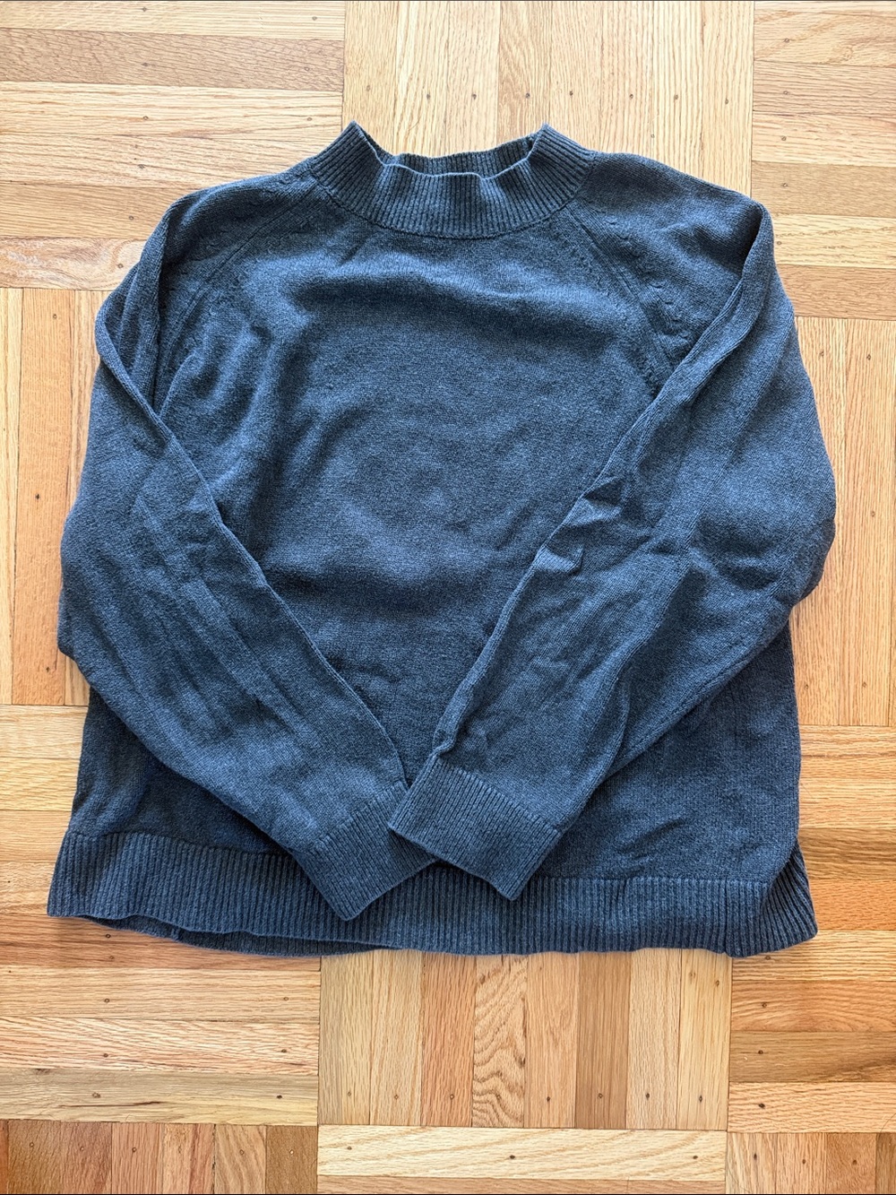 Quince Women’s Dark Gray Crewneck Sweater - Pullover 100% Organic Cotton